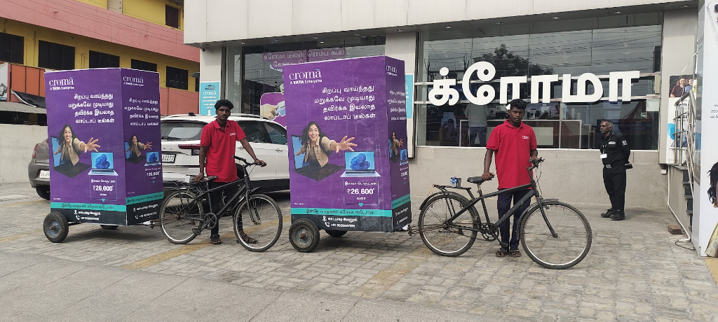 Tricycle branding for Croma Store, Vellore