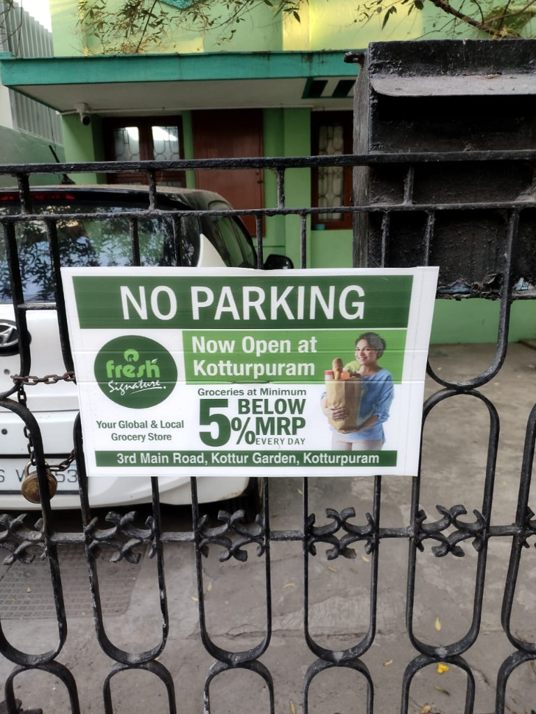 No Parking Board Ads Campaign - Fresh Signature